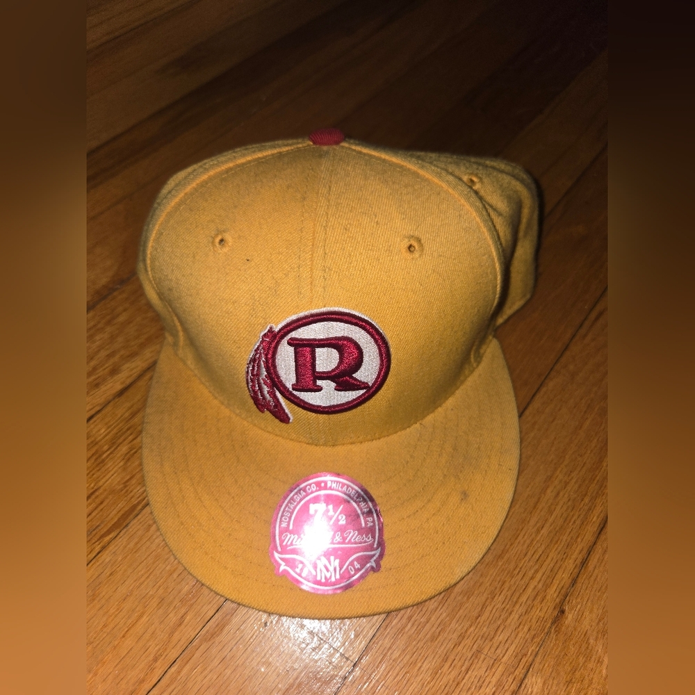 Redskins Yellow Cap with Red Logo